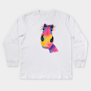 HoRSe PRiNT, ANiMaL PRiNT ' PeNeLoPe PiMMS ' Equestrian Gifts Kids Long Sleeve T-Shirt